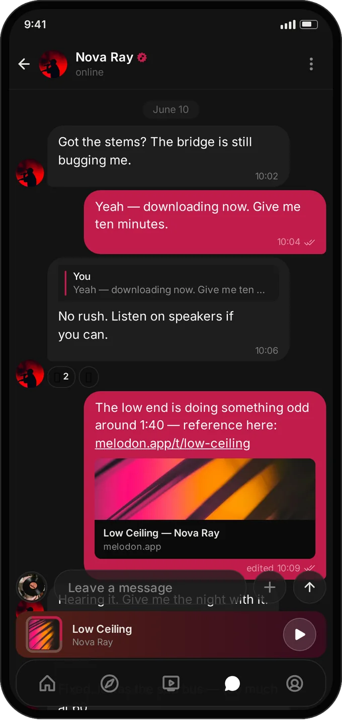 Chat in Melodon